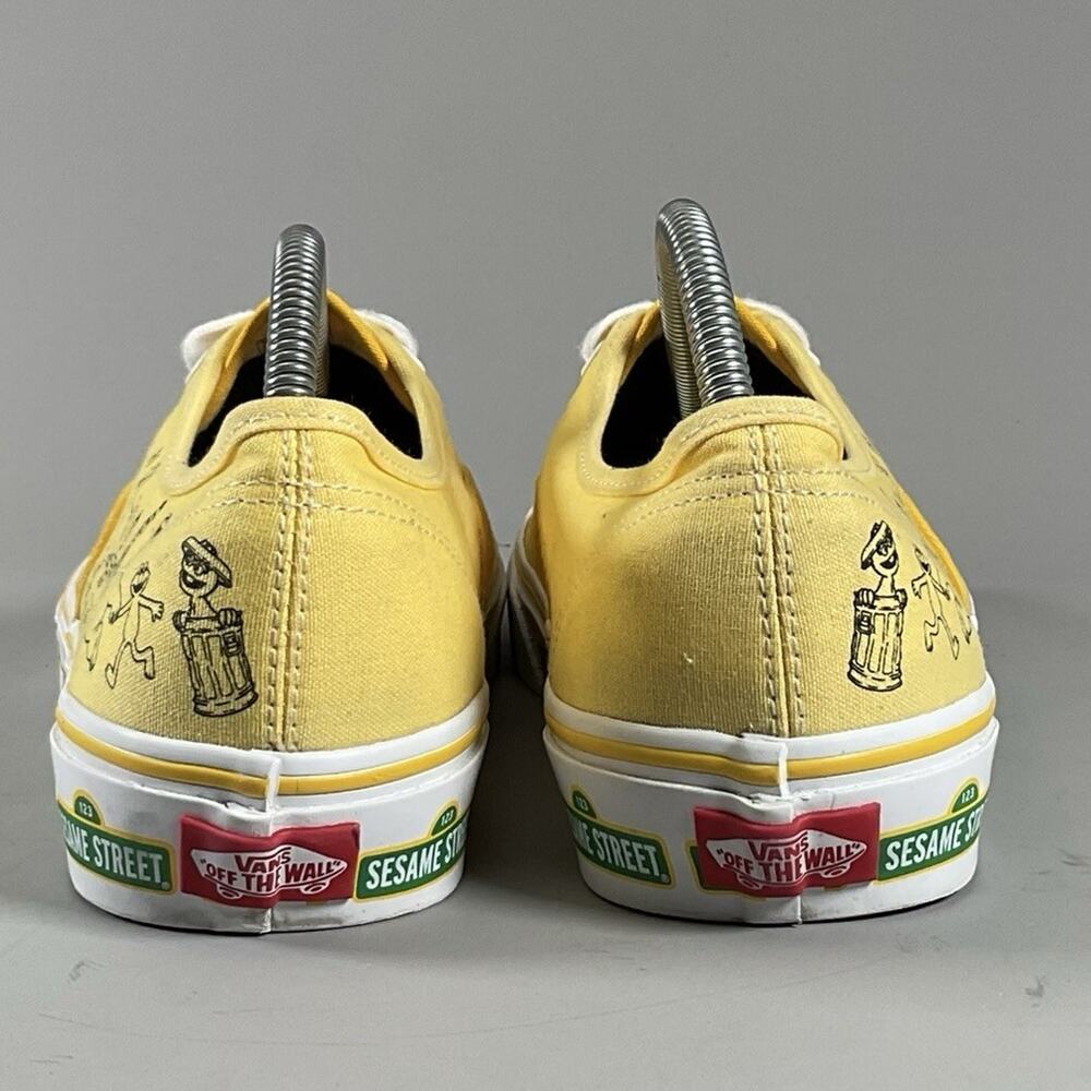 Mens 9 Womens 10.5 VANS Authentic Sesame Street Casual Sneaker Skate Shoe Yellow - Picture 3 of 8